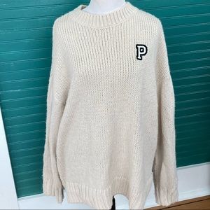 PINK cream sweater